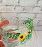Keepsake Glass Heart Dish Hand Painted with Sunflowers  - Image 2
