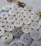 12.5mm 1 2" Rainbow White Pearl Buttons x 6 Buttons - Image 4