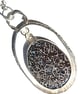 Dinosaur Bone Oval Necklace Recycled Sterling Silver Handmade Jewellery Gift - Image 4