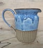 Larger pale blue carved jug (straight shoulder) - Image 2
