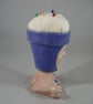 Purple Ceramic Novelty Plant Pot Craft Textiles Sewing Needlework Pin Cushion. - Image 4