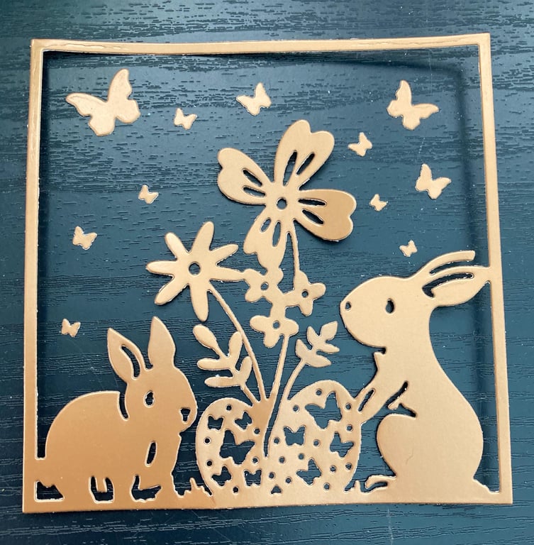 NEW Bunny & Egg Easter Scene Craft Cutting Die