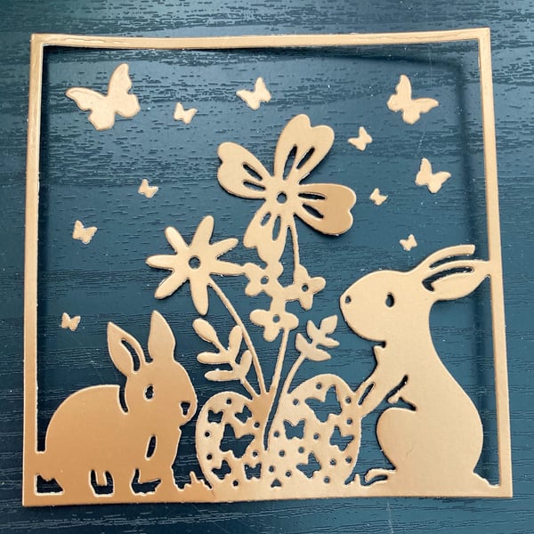 NEW Bunny & Egg Easter Scene Craft Cutting Die