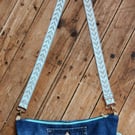 BLUE DENIM BUM BAG WITH ADJUSTABLE STRAP