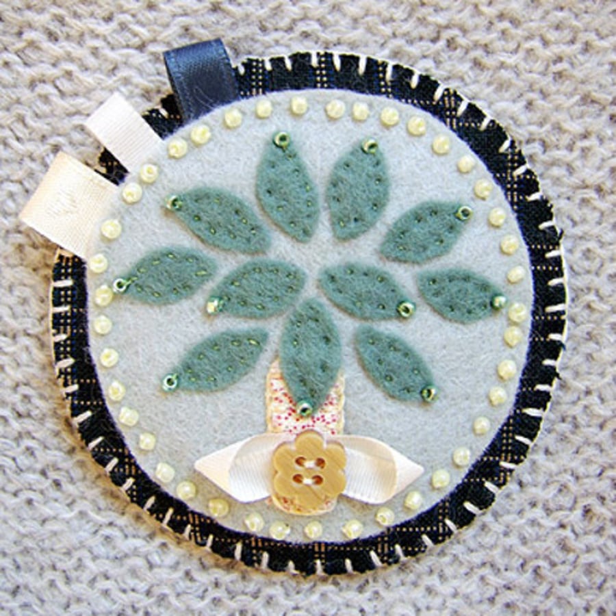 Little Tree Fabric Brooch