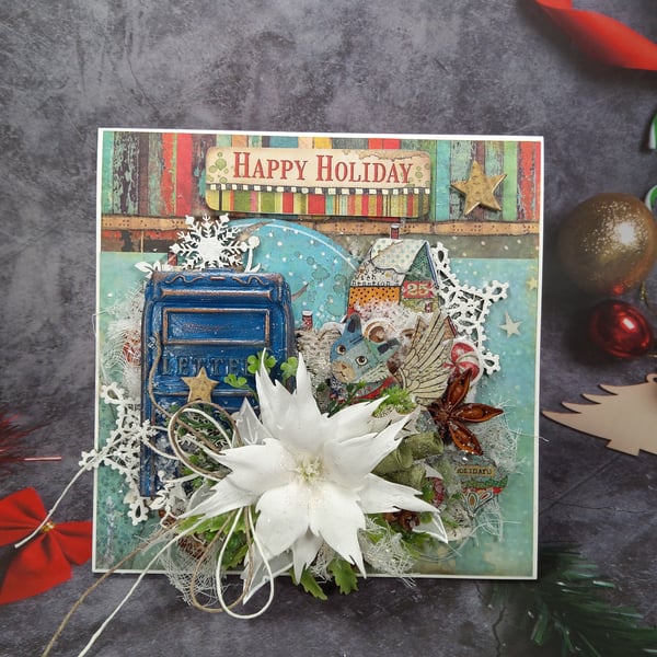 Handmade Christmas Card (44) Happy Holiday