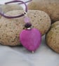 Purple jade heart pendant necklace - Image 3