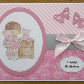 Teddy Bear Love - A5 Birthday Card