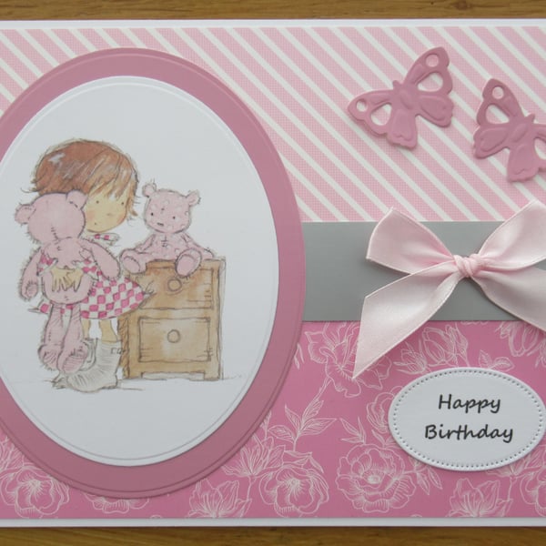 Teddy Bear Love - A5 Birthday Card