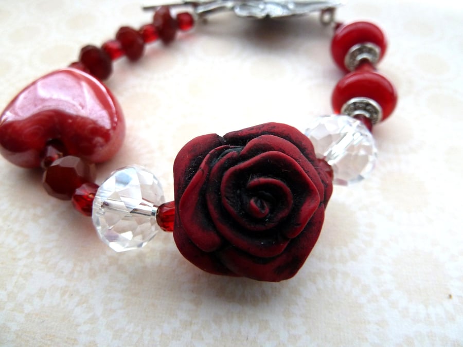 red rose bracelet