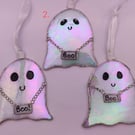 Hand made stained glass, cat ghosts