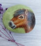 Exmoor Pony Hand Painted Pebble. Unique Gift for Native Pony Lovers