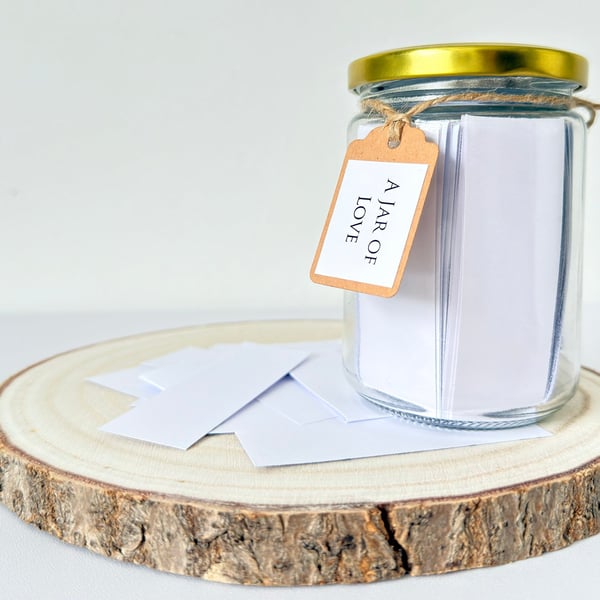 A Jar of Love Quotes, Valentines Engagement, Wedding, Anniversary, Partner Gift