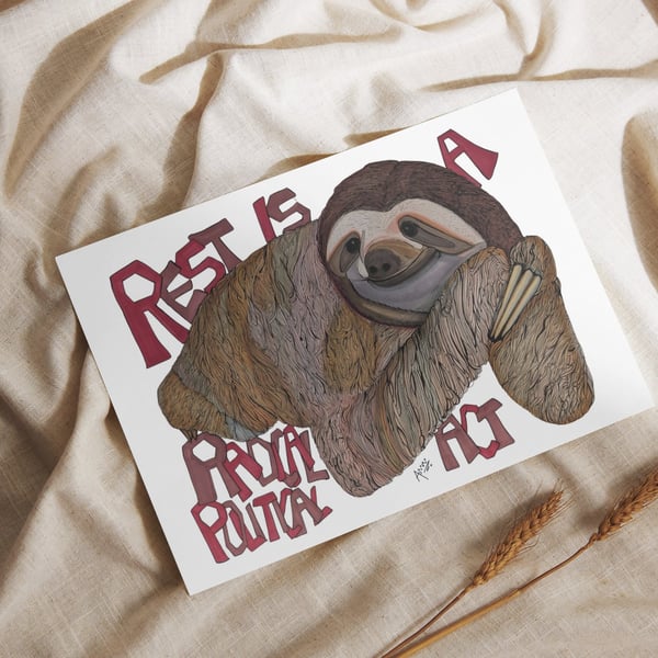 Rest Is a Radical Political Act Postcards - Pack of 5 Cards