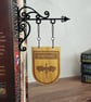 Fantasy Genre Divider Bookshelf Decor  Solid Walnut Library Sign