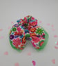 Flower power clip on hair bow and scrunchie set.   - Image 3