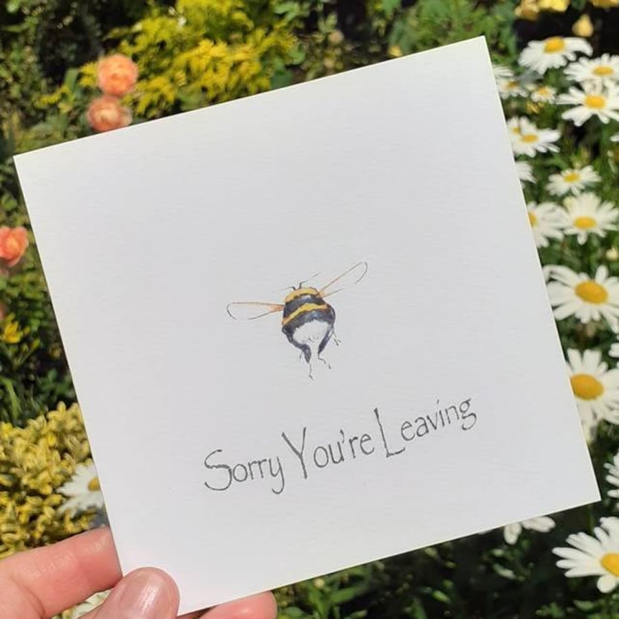 Leaving Card Bumble Bee Ecofriendly