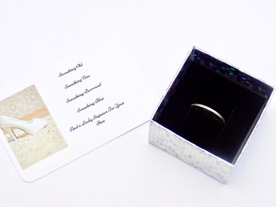 Bridal Sixpence, Wedding Coin, Silver Sixpence, Wedding Shoe for Bride, Sixpence