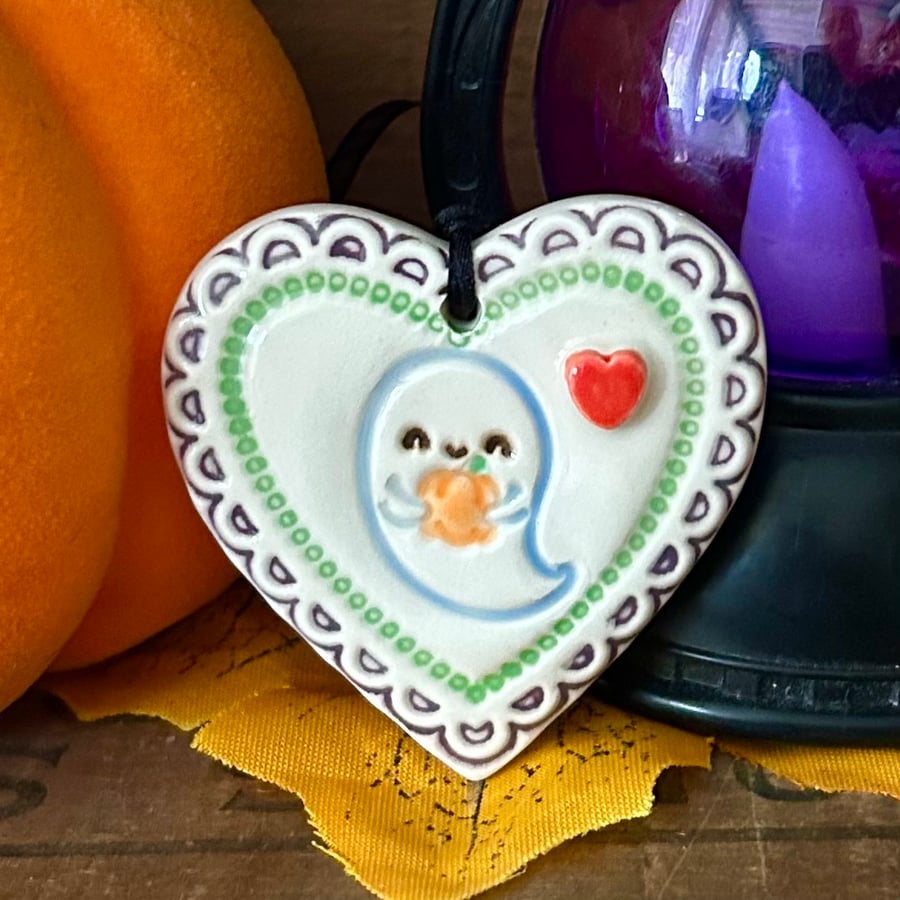Ceramic Ghost hanging decoration