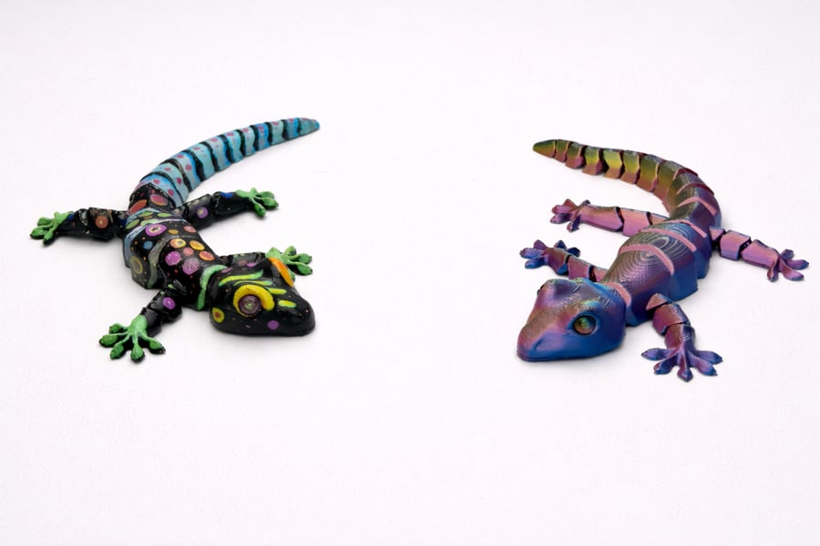 Articulated Gecko Figurine - 50 - 200 - 20mm