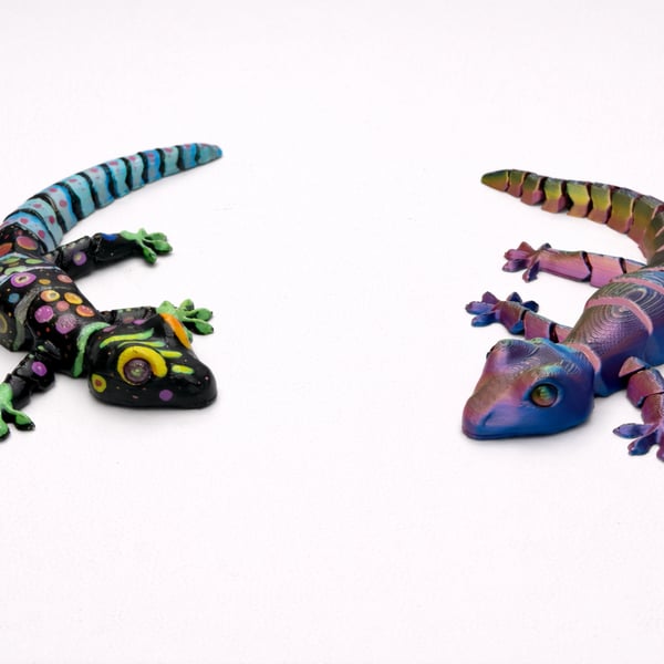 Articulated Gecko Figurine - 50 - 200 - 20mm