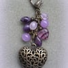 Bronze Heart Bag Charm