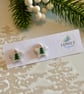 Star Xmas Tree Stud Earrings - Polymer Clay Handmade Jewellery 