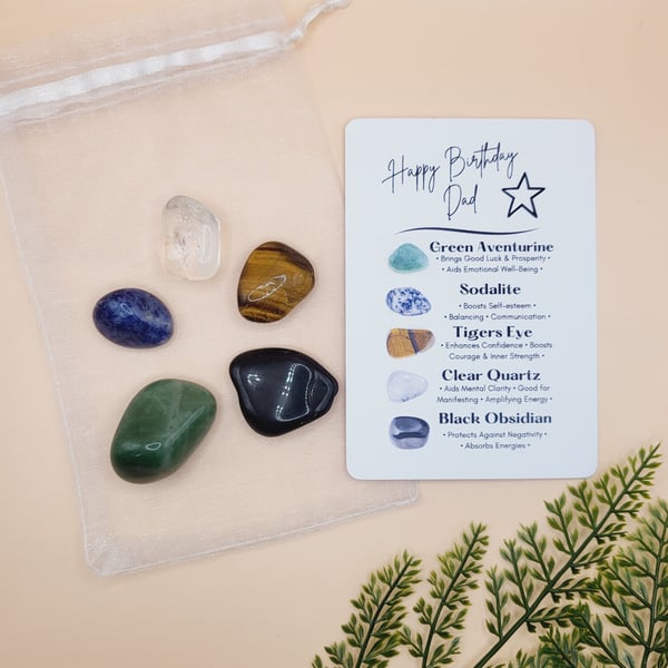 Dad Birthday Gift Crystals Gift Set Card Gifts for Dad's Birthday