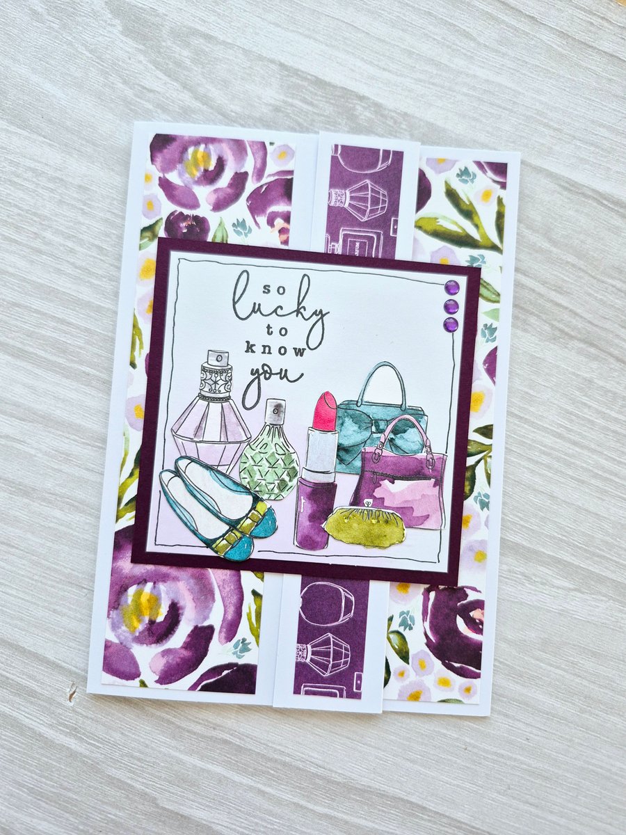 Handmade Female Floral Card