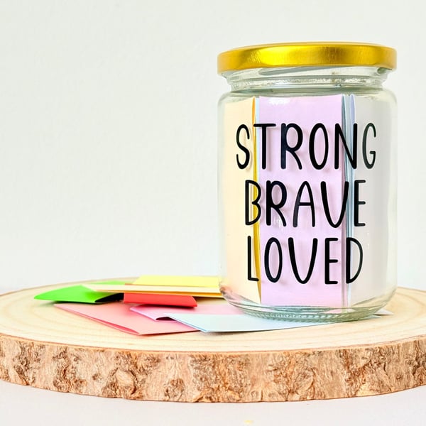 A Jar of Strength, 50 Quotes and Affirmations, Self Care Mental Health Gift 