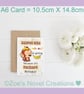Birthday Greetings Card, personalised, monkey 10.5cm x 14.8cm - Image 5