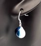 Blues Fused Glass Drop Hook Earrings and Pendant Set - Image 10