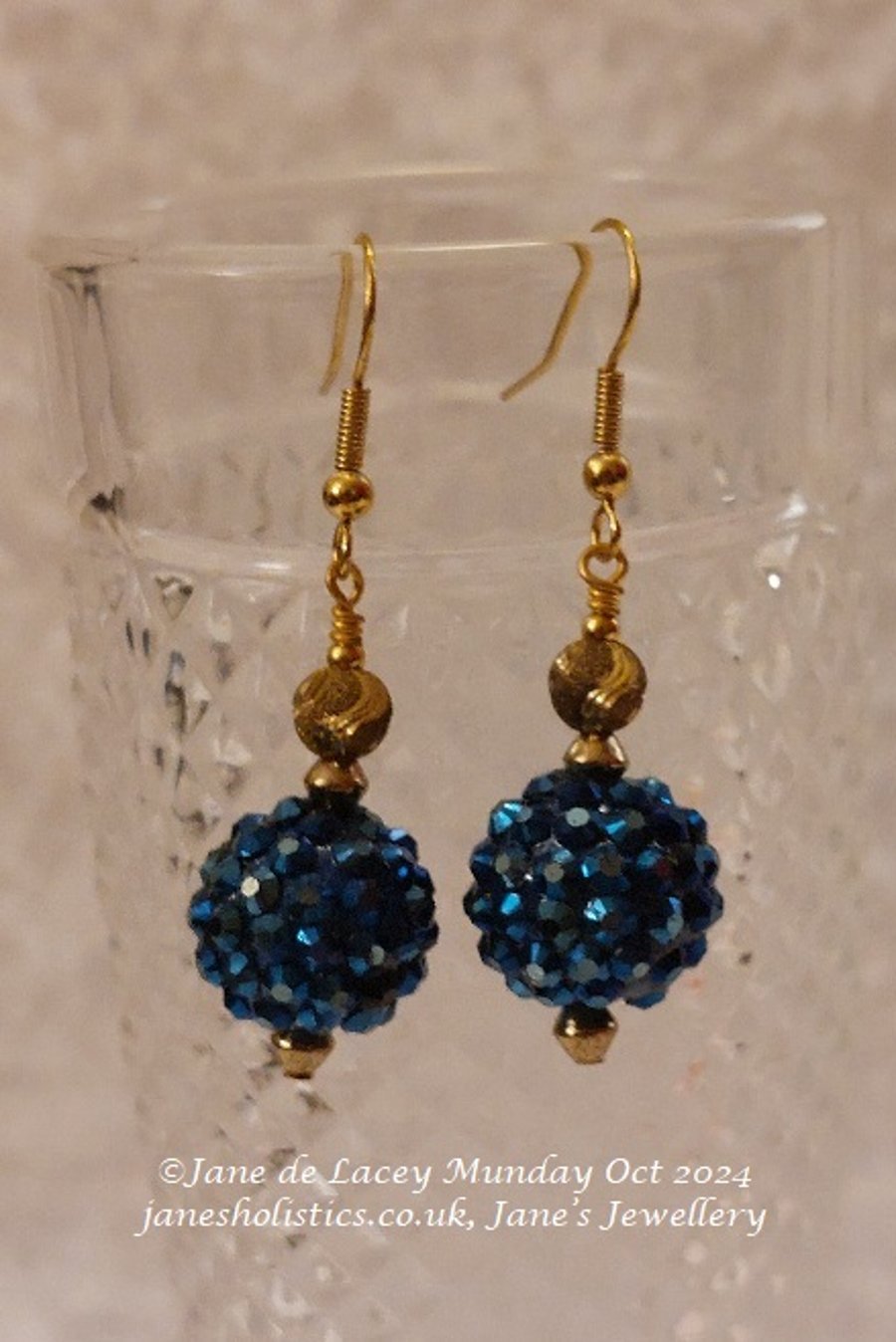 Bobbly Blue Drop Earrings