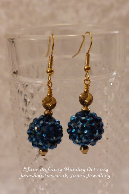 Bobbly Blue Drop Earrings