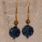 Bobbly Blue Drop Earrings