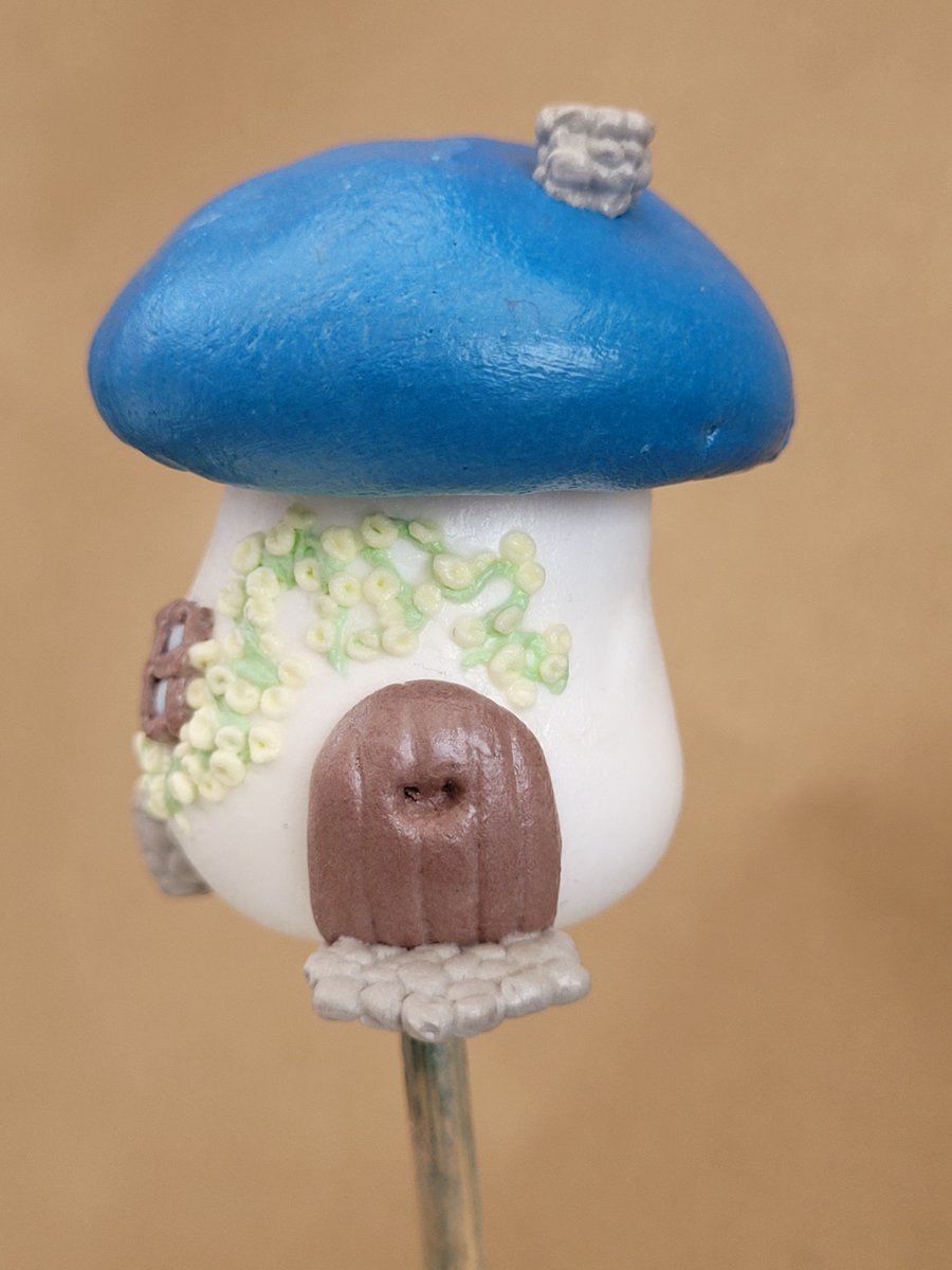 Cobbled path Mushroom Fairy home House Plant Pot Ornament - Pot Pal 