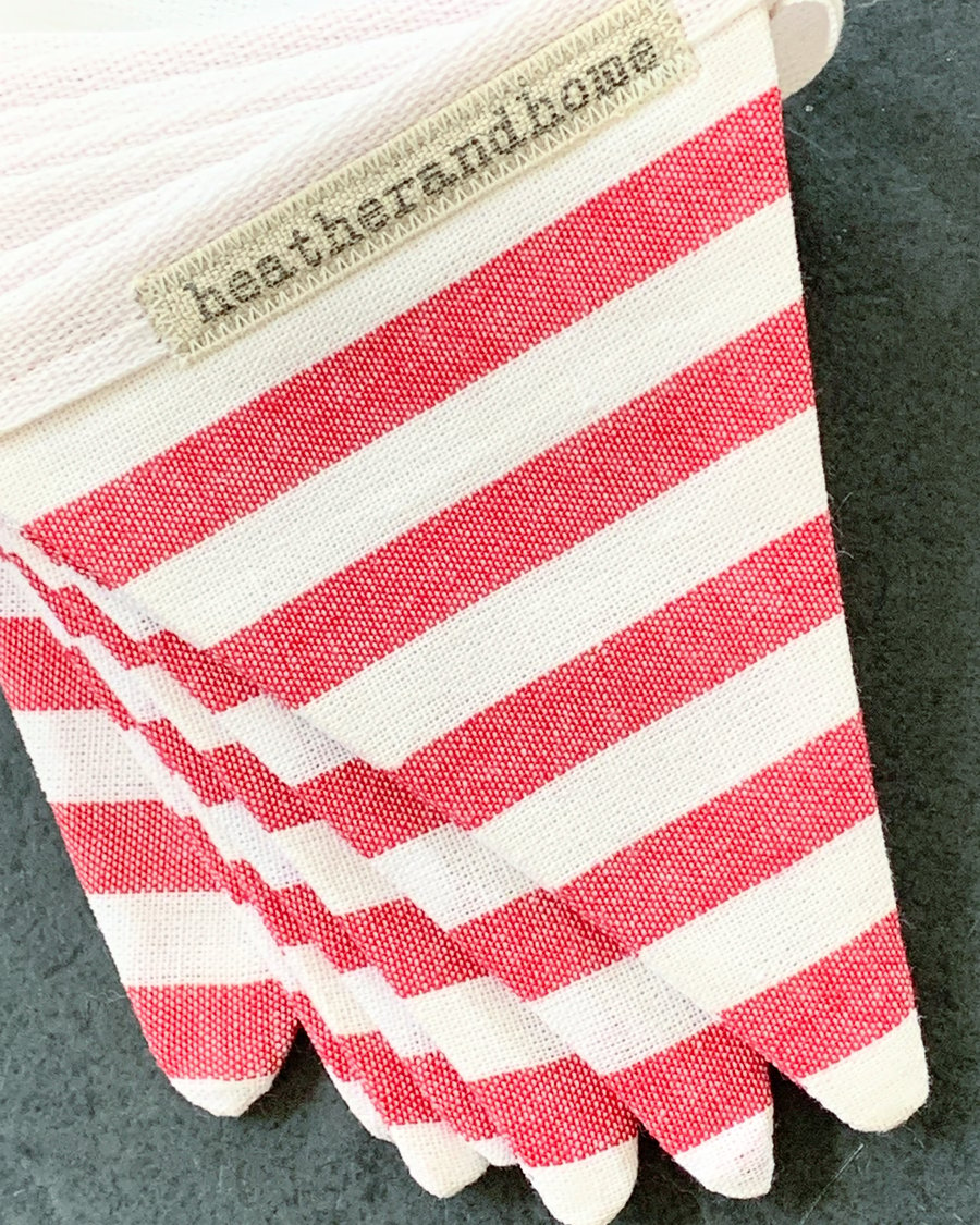 BUNTING - red and white stripes
