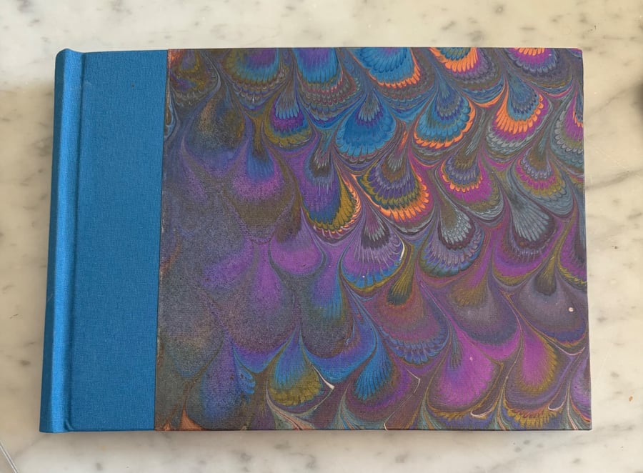 HANDMADE WATERCOLOUR MARBLED SKETCHBOOK