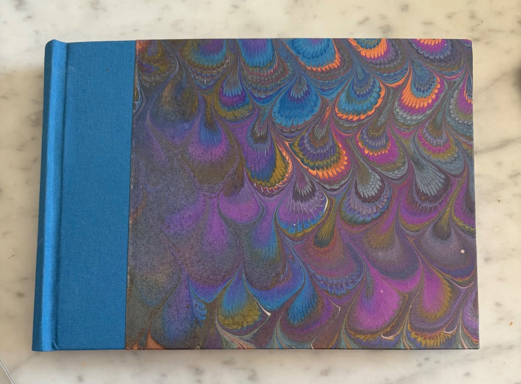 HANDMADE WATERCOLOUR MARBLED SKETCHBOOK