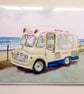 Blank greetings card A5 classic  ice cream van from original watercolour - Image 2