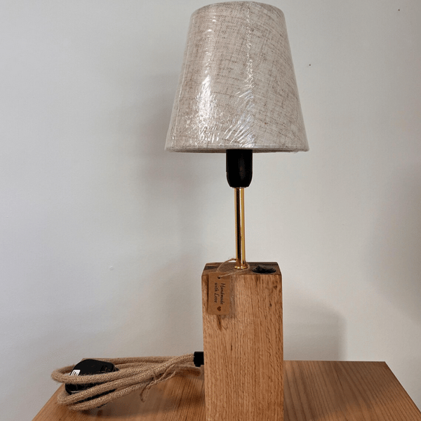  Handmade Solid Turkish Oak Desk Lamp