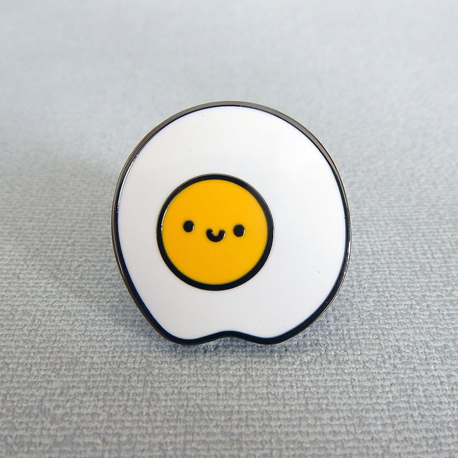 Kawaii Fried Egg Enamel Pin