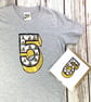 Number Five T-Shirt- kids number 5 tshirt- 5th Birthday outfit for boy or girl - Image 4