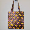 Tote bag with long handles in funky fabric 