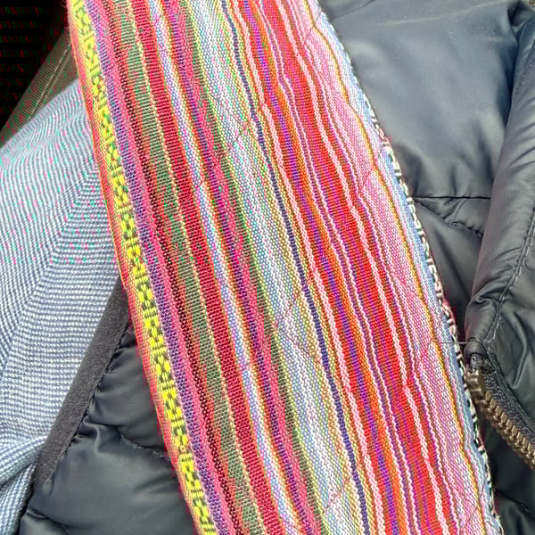 Pair of aztec inspired seatbelt pads - quilted, padded comfort covers