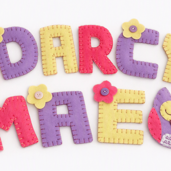 Personalised name garland boys or girls