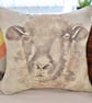 Feature Cushion with Pad: Sheep design 17" (43cm), Handmade Throw Pillow  - Image 3