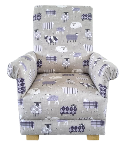 iLiv Baa Baa Lavender Fab ric Children's Chair Kids Armchair Sheep Lamb Girls