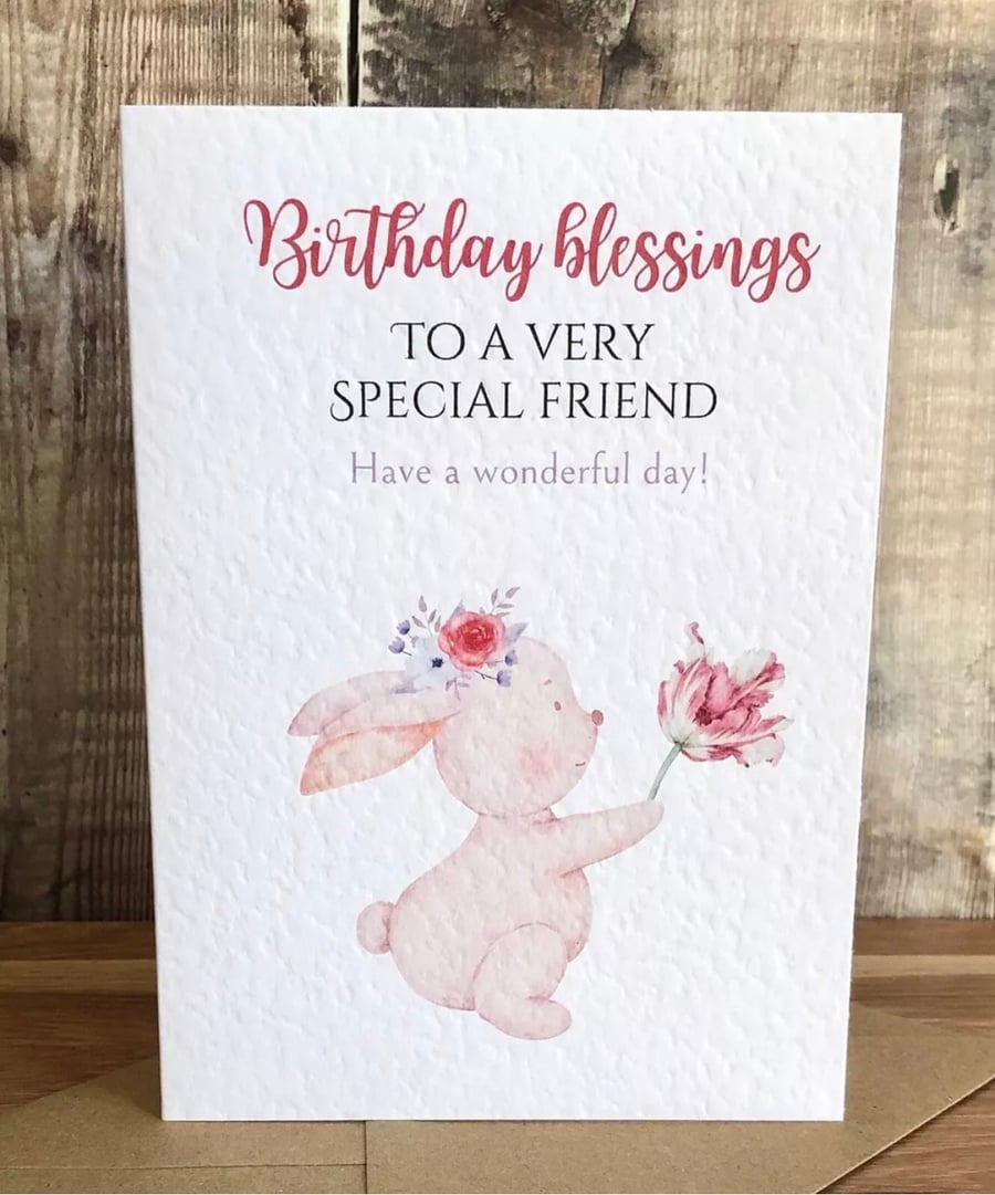 Birthday card birthday blessings to a special friend 