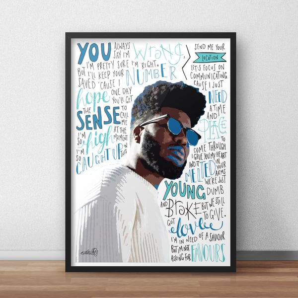 Khalid INSPIRED Poster, Print with Quotes, Lyrics